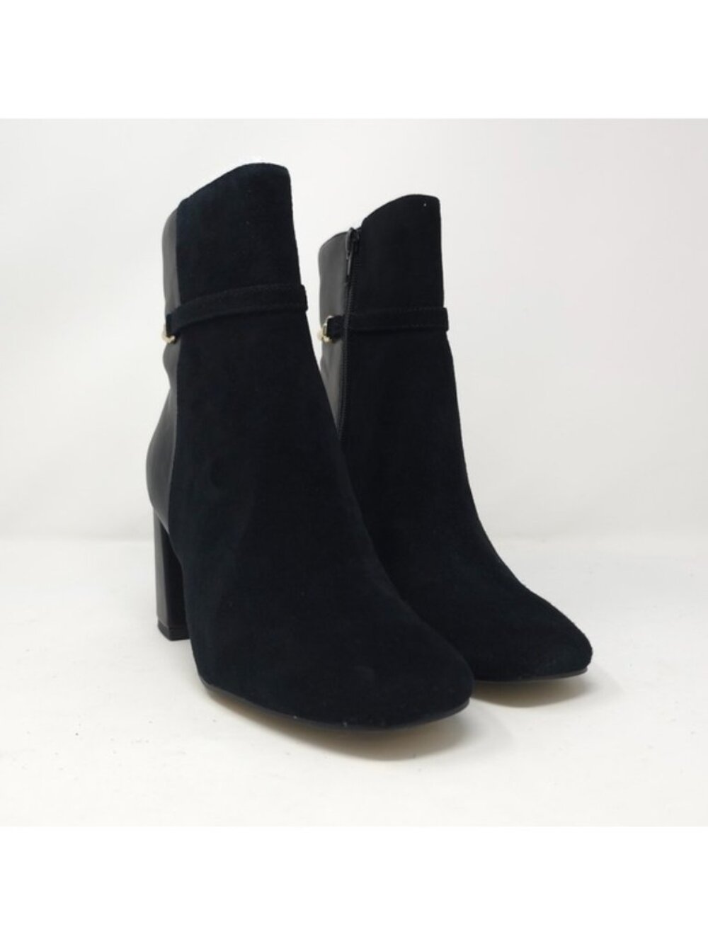 Bella Vita Black Suede & Leather Ankle Heeled Boots 7.5M - Picture 2 of 11